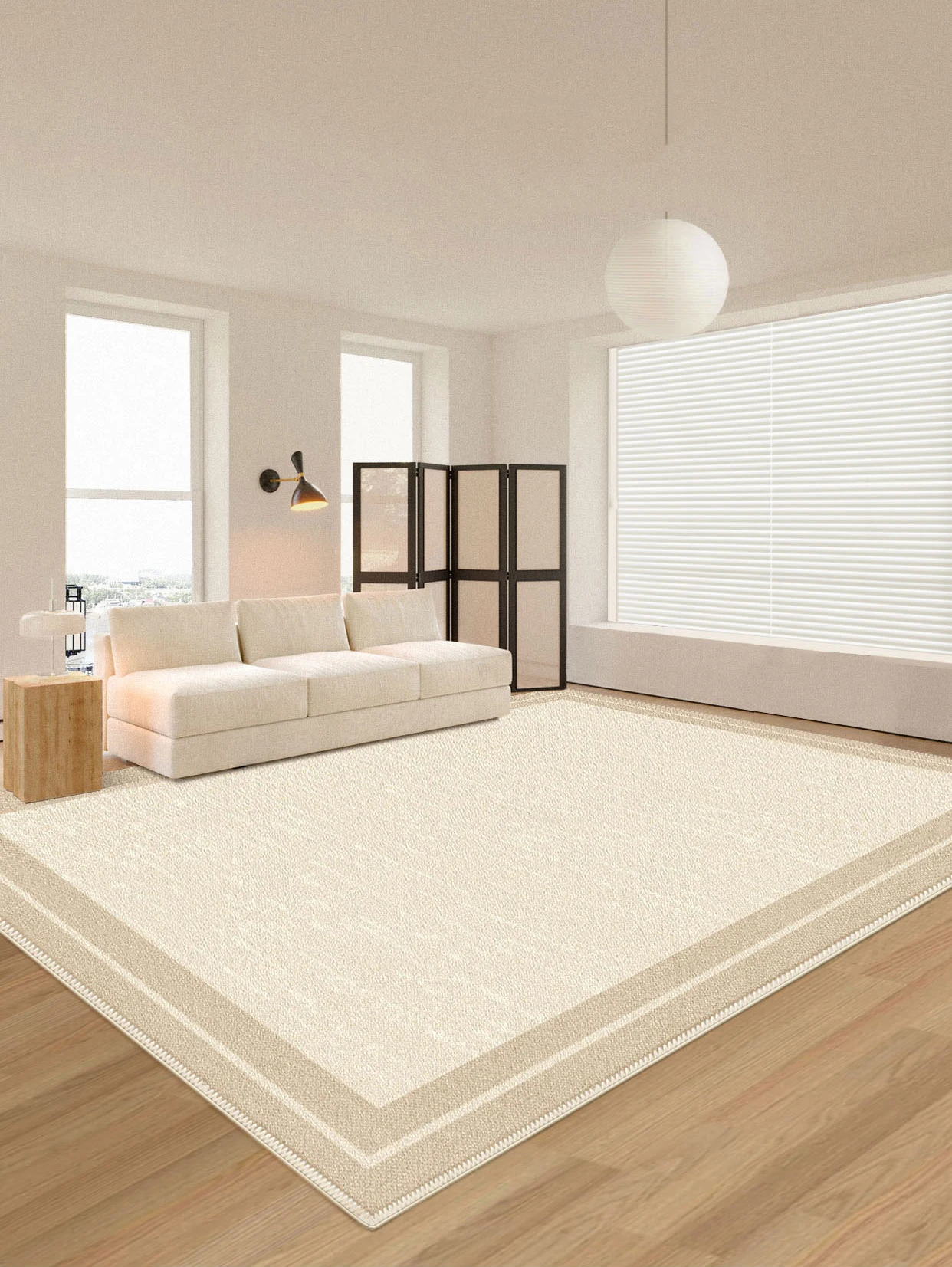 Cream Wind Living Room Carpet Bedside Ins Sofa Coffee Table Floor Mat Modern Bedroom Bedside Carpet Full Nordic Style Rug