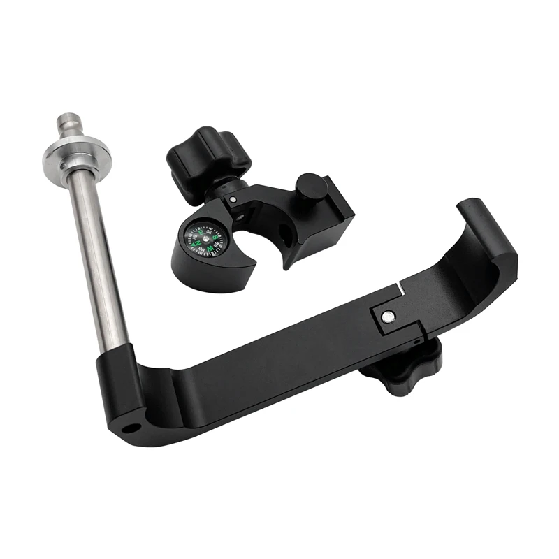 Soporte plano con abrazadera de brújula de mano para tableta de topografía geográfica al aire libre compatible con colector de datos abierto