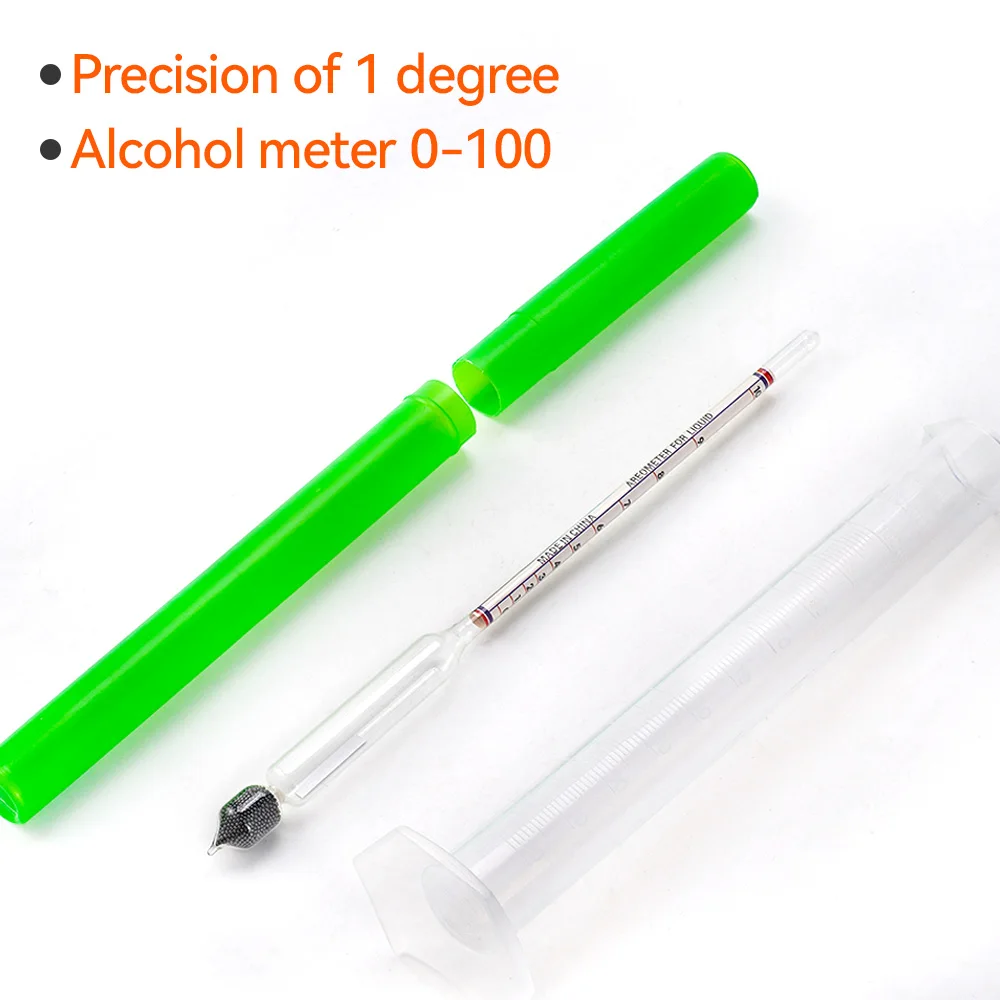 Alcoholmeter Alcoholometers Wijnmeter Meet Alcoholconcentratiemeter Whisky Wodka Bar Set Gereedschap Met Maatbeker