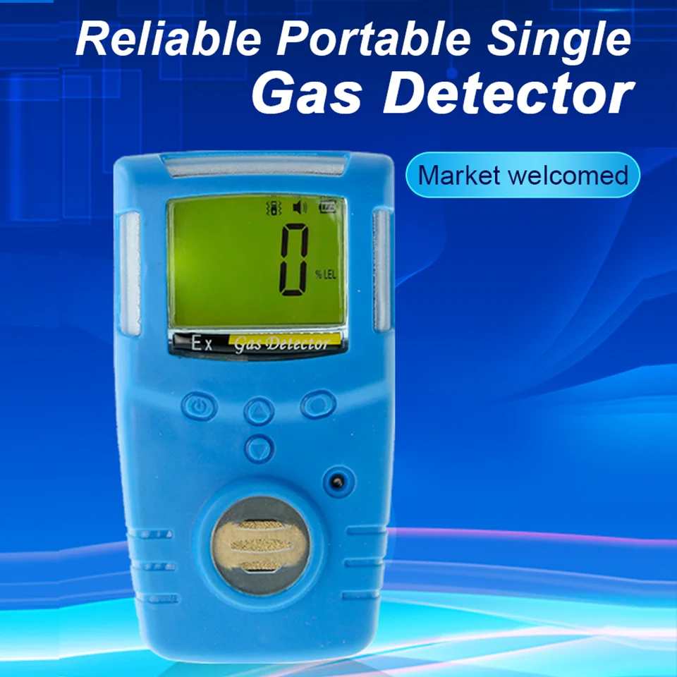 GC210 Gas Detector Combustible Gas Leak Detector Single Gas LEL H2S CO O2 Monitor With Sound Light Vibration Alarm Rechargeable