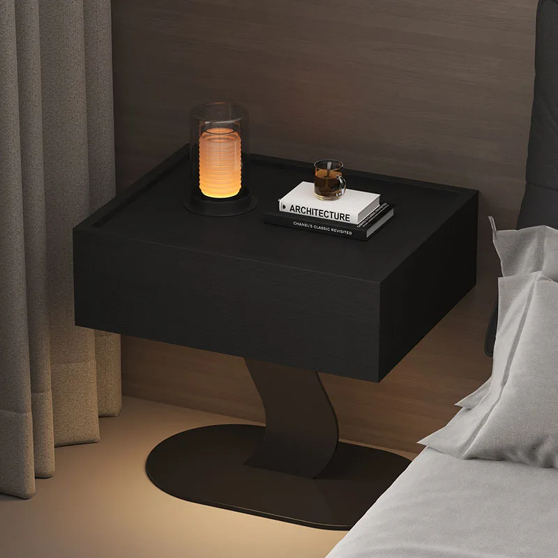 

Simple Korean Nightstand Unique Trendy Cool Corner Space Saving Drawers Bedside Table Narrow Makeup Muebles Salon Furniture