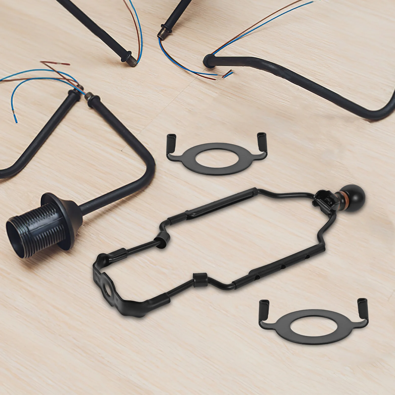 

1 комплект, универсальный набор арфы для лампы, простой в использовании прочный материал для различных стилей интерьера, кронштейн для держателя абажура для лампы-арфы