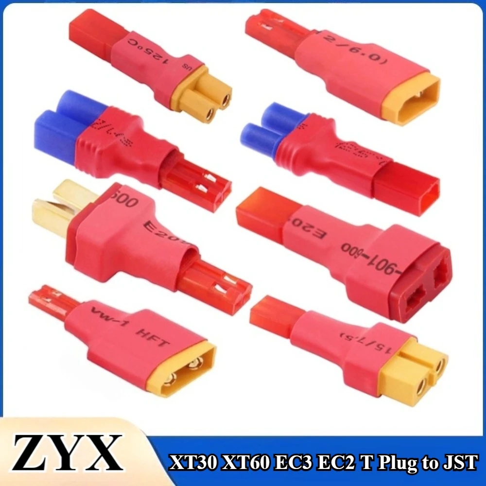 5Pcs/lot XT30 XT60 EC3 EC2 T Plug Female/Male to JST Male/Female Plug Connector Conversion Adapter Wireless for RC LiPo Battery