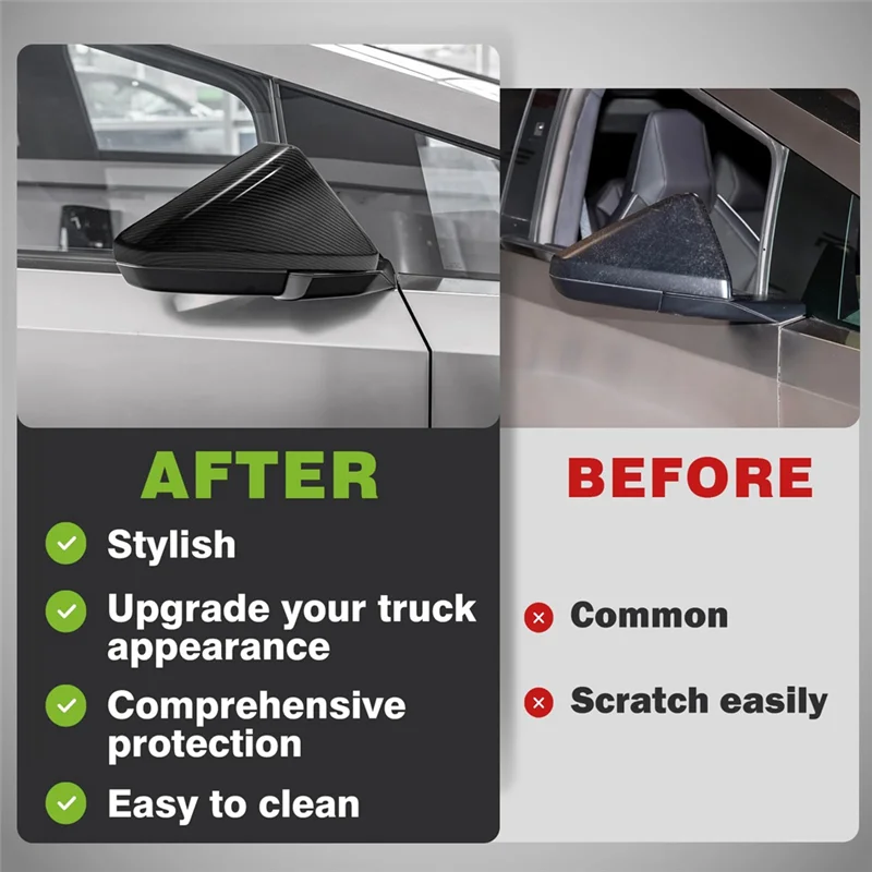 

Door Side Rearview Mirror Cover Cap Protection For Tesla Cybertruck 2024 Exterior Accessories