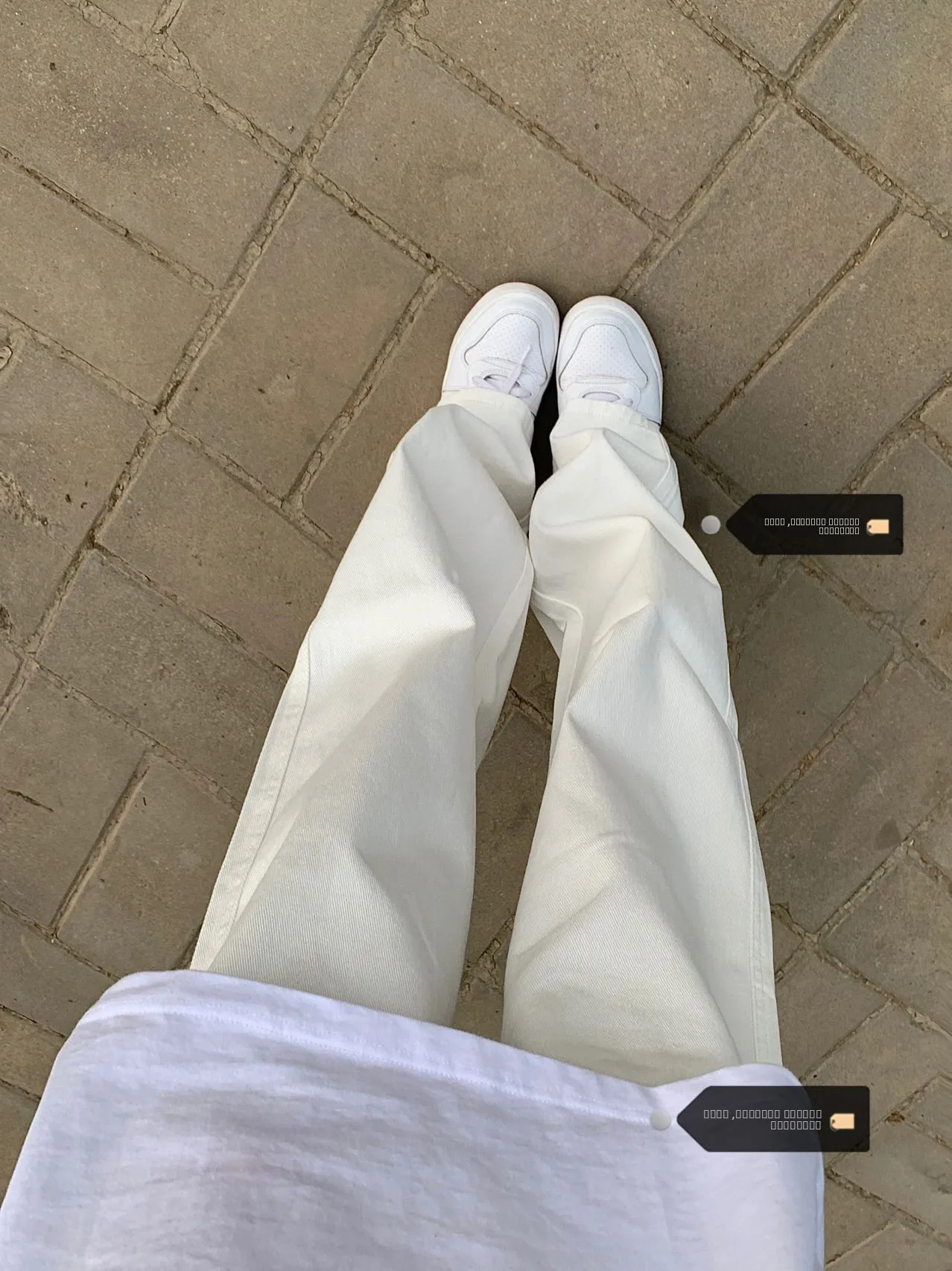 

Белые джинсы с высокой талией и широкими штанинами для женщин больших размеров, модные прямые брюки в пол для фигуры типа «груша»