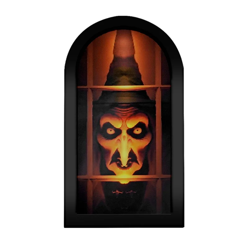 

Creepy Eyes Halloween Ghost Mirror Hologram Spooky Scary Ghosts With Witch Decoration