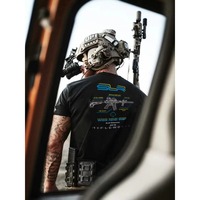 Large Cotton Men's US Combat Team Training Suit AR15 Tactical Shooting Military Fan Combat Training Suit Short Sleeved T-shirt