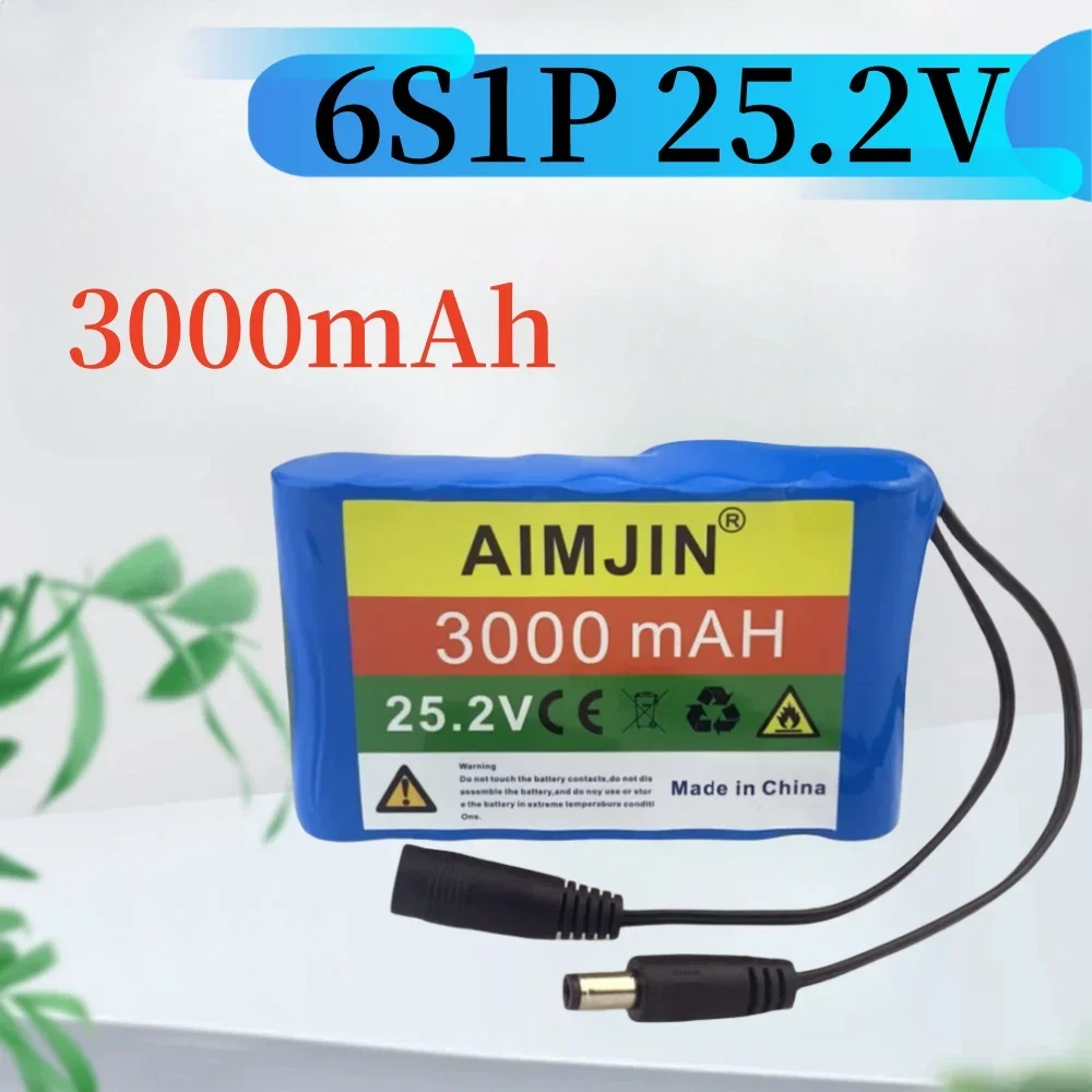 

6S1P 25.2V 3000mAh. Rechargeable lithium-ion battery pack. Applied to CCTV cameras, etc