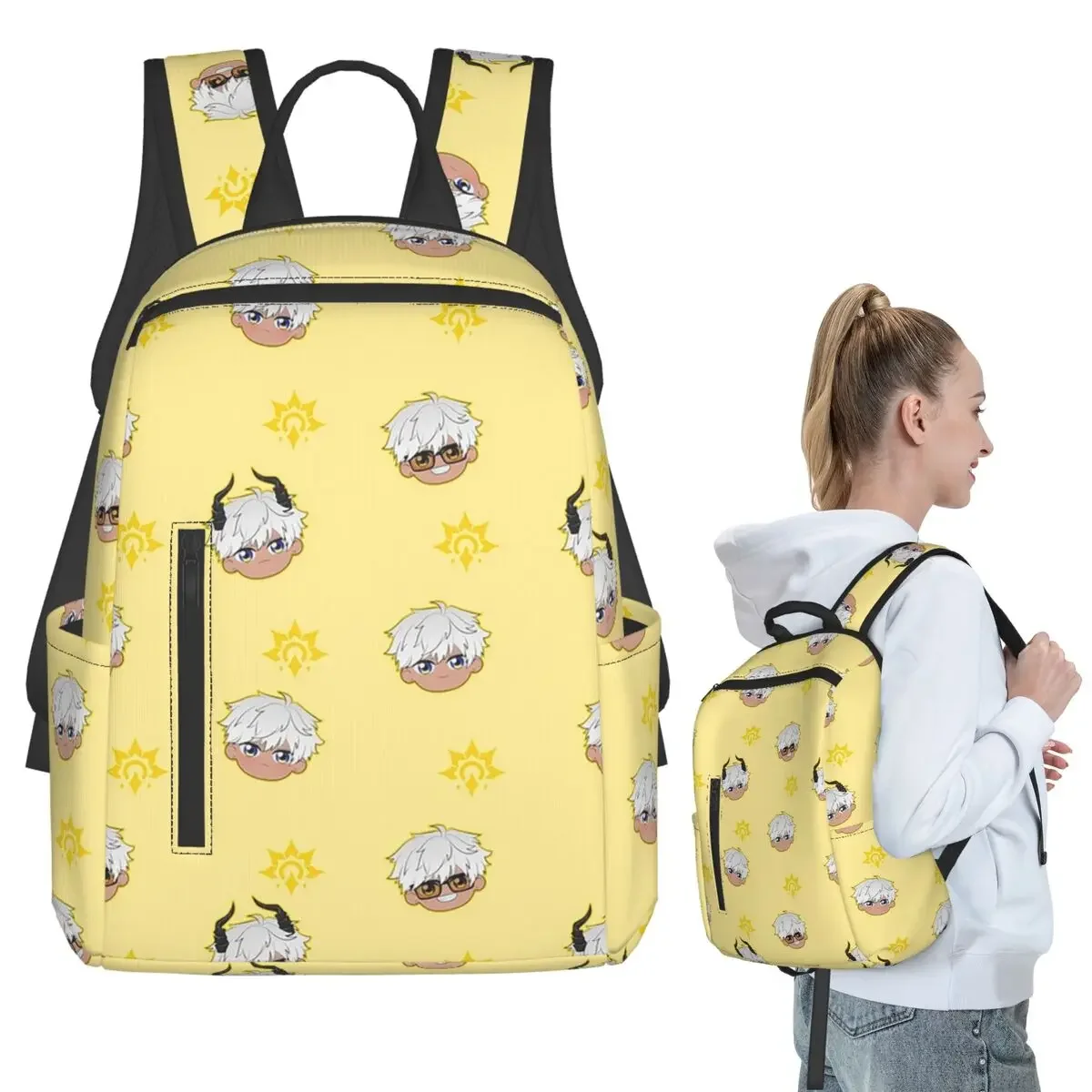 

Obey Me - Mammon Pattern Backpack Student BookBag Kids School Bag Laptop Shoulder Bags Men Women