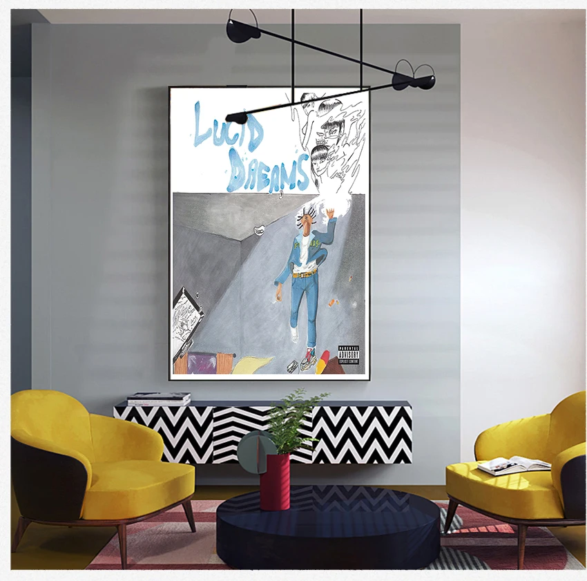 Music Star Art Canvas Painting Poster Wall Home Decor quadro cuadros Juice Wrld Death Race for Love Hot Album Rap Hip Hop