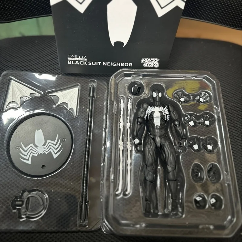 2025 بدلة معركة السم الأسود الرجل العنكبوت عمل الشكل عالية الجودة المنقولة المفاصل سيمبيوت موضوع حلية نموذج هدية للأولاد