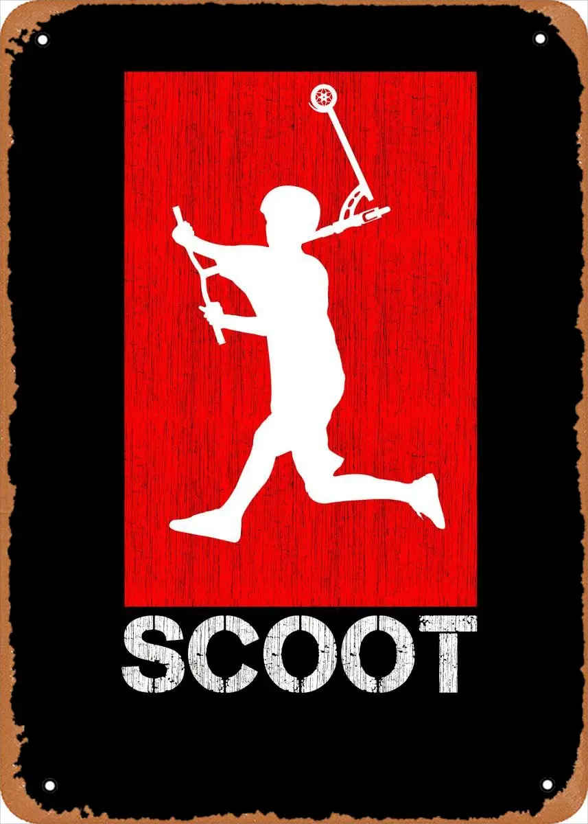 Stunt Scooter Tricks Metal Tin Sign 8 x 12 in Lionshop Vintage Poster Man Cave Decorative