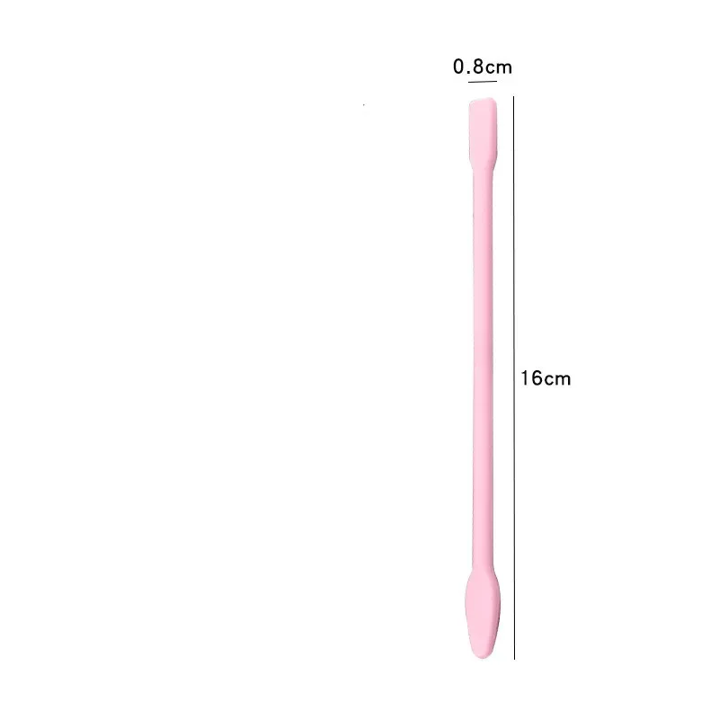 Double-headed Makeup Tool Powder Spoon Silicone Stirring Brush Nail Art Stir Sticks Easy Clean Jewelry Epoxy Resin Multifunction