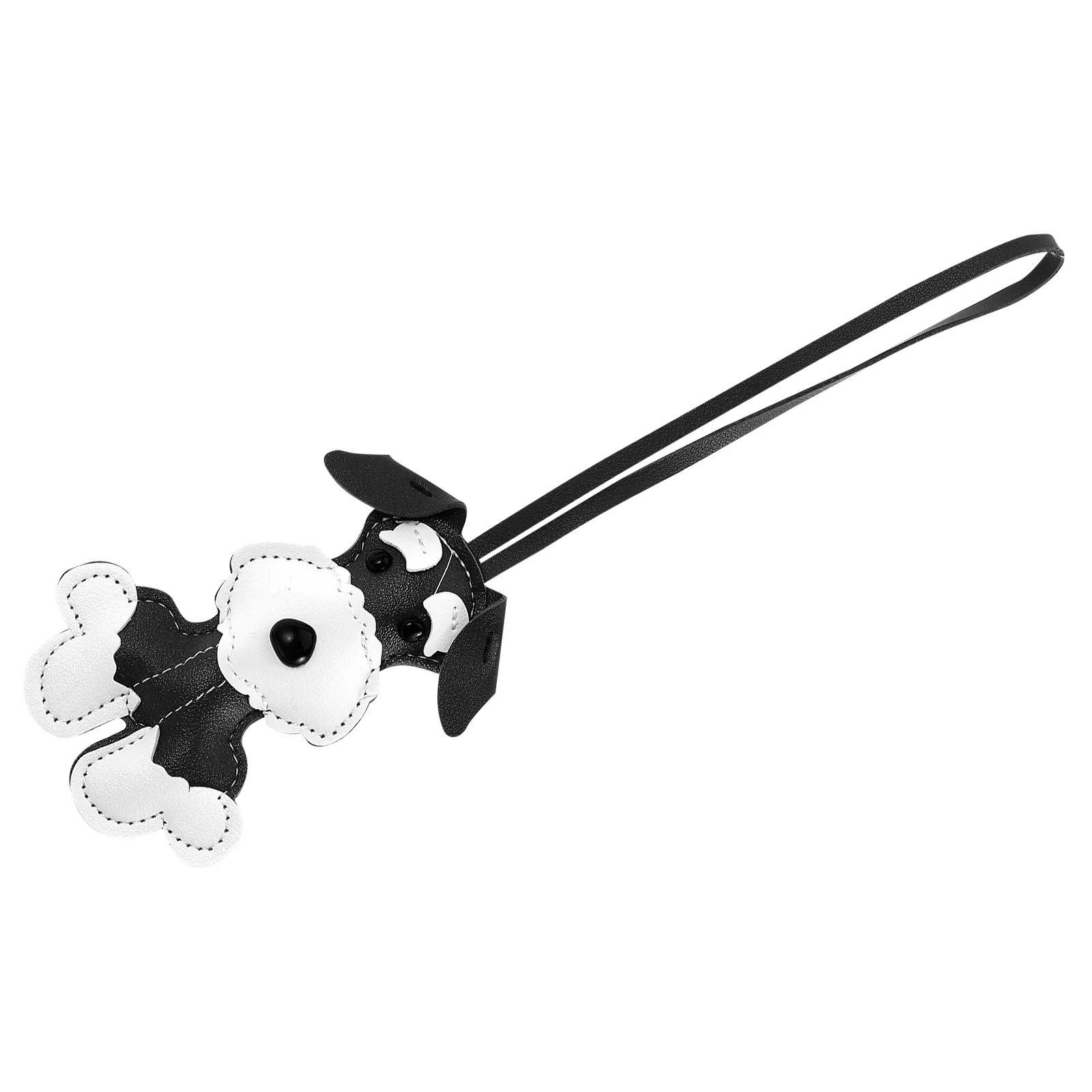 

Schnauzer Keychain Bag Charm Protector Backpack Cartoon Strap Animal Pu Rings Pendant Dog