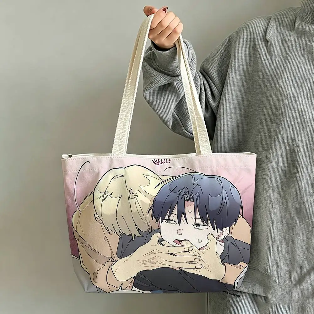 Manhwa One-Room TA  Printed Canvas Tote Bag Shoulder Bag Commuter Mommy Shopping Bag