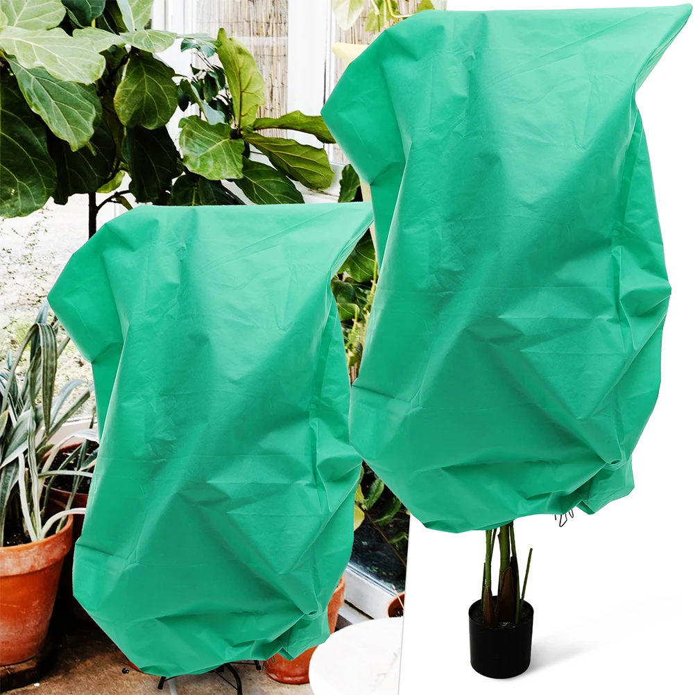 

80x120cm Plant Frost Covers Freeze Protection for Trees Outdoor Winter Wraps Durable Drawstring Gardening Supplies