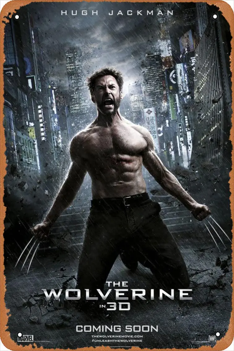 The Wolverine Movie Poster 2 Retro Metal Tin Sign 8x12 Inch