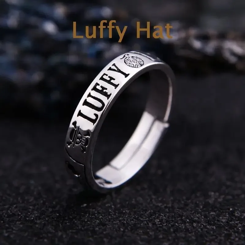 Anime Luffy Trafalgar Law Cosplay Rings Portgas Ace Unisex Adjustable Opening Ring Jewelry Accessories Gifts