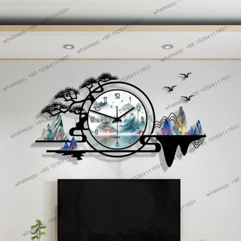LJY Modern Art Mural Wall Clocks Living Room Classic Style Aesthetic Wall Watch Silent Restaurant Nordic Reloj De Pared Home Dec