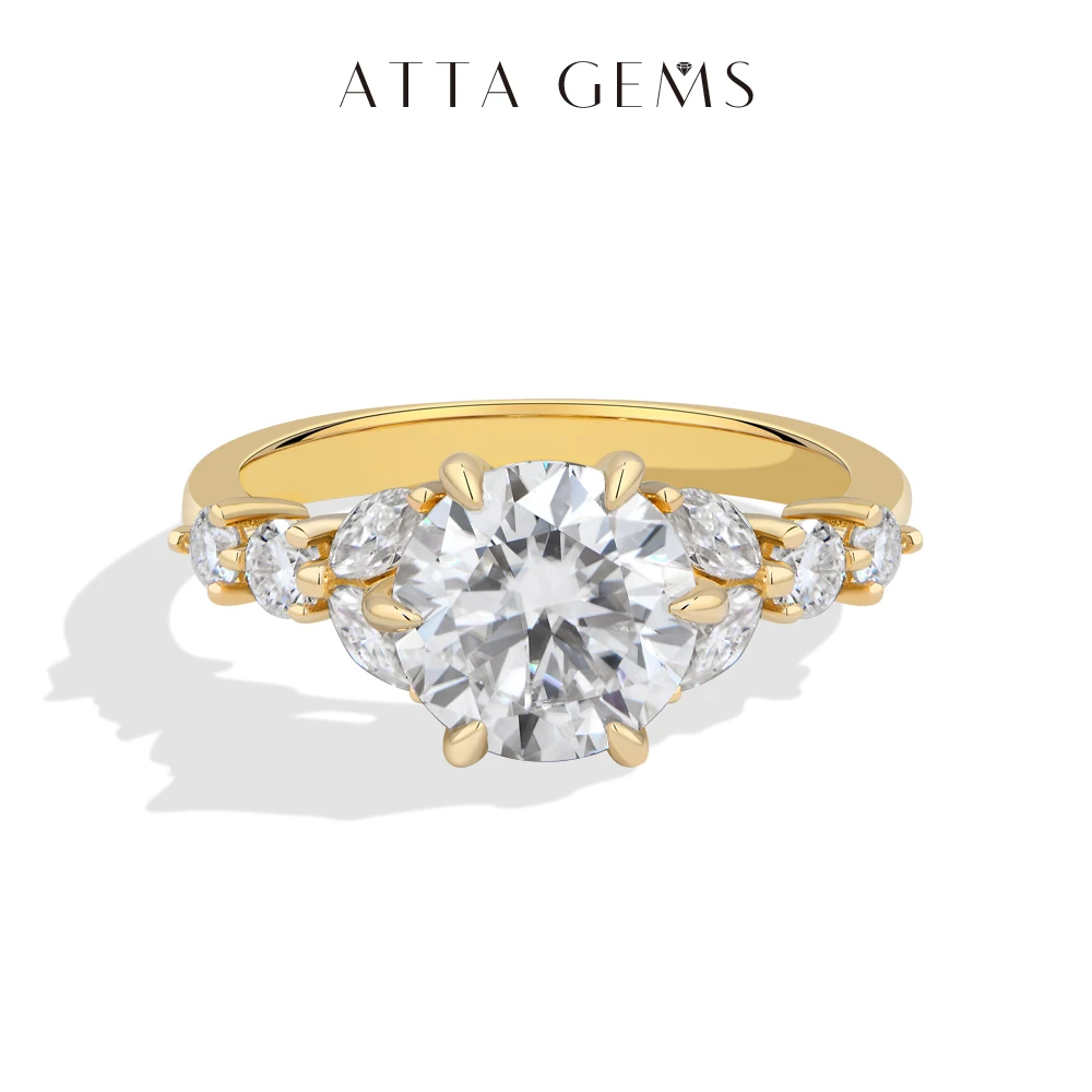 Women's Moissanite Round Cut Ring, 2.5ct Classic Design