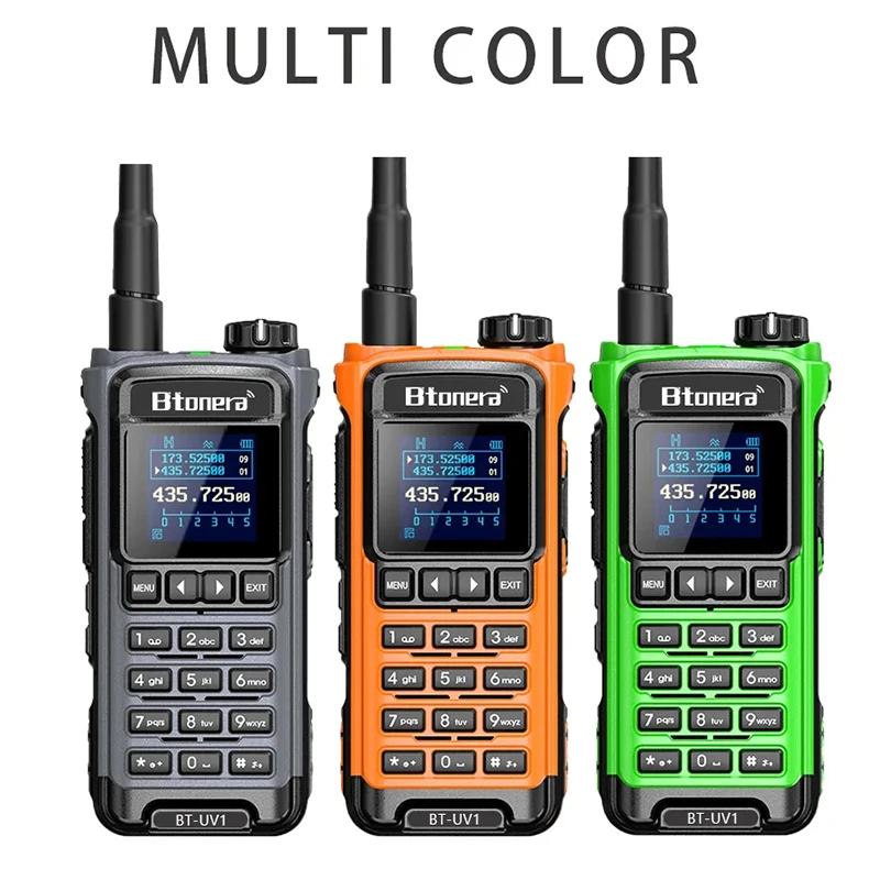 BTONERA BT-UV1 Walkie Talkie 5W przenośna krótkofalówka AM FM VHF UHF 136-620Mhz pasmo odbierać nadajnik-odbiornik dwukierunkowy USB-C radiowy