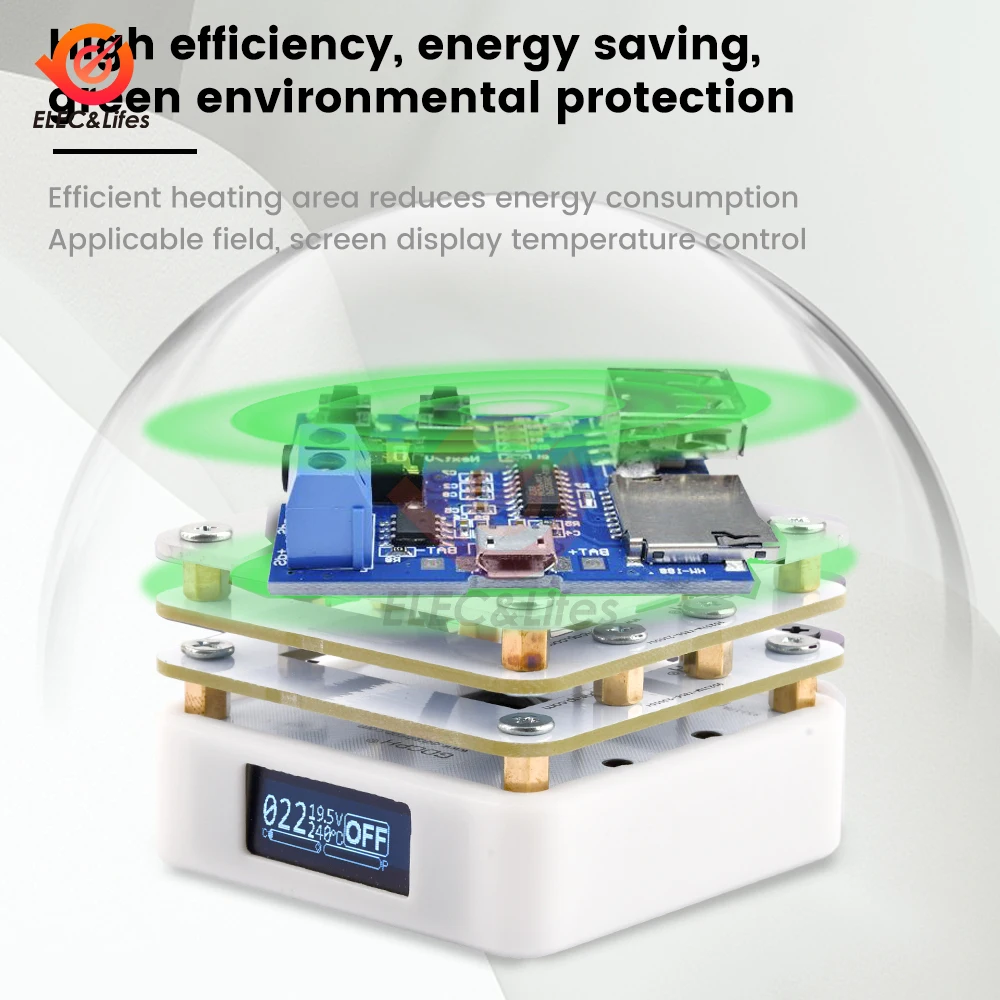 MHP30 Mini Hot Plate PCB SMD welding Pro strumento di riscaldamento Volume portatile Display OLED lampada a colori veri preriscaldatore strumenti di