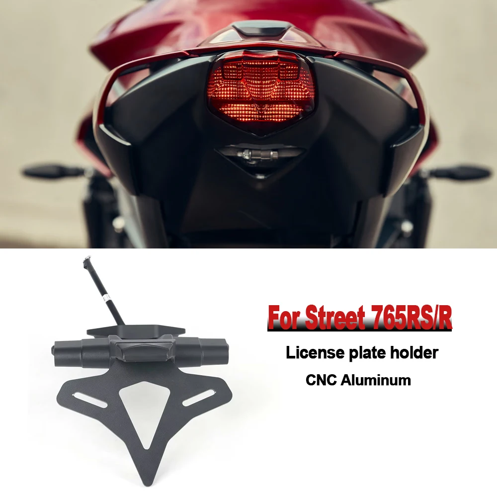  For Street 765RS 765R 765 RS 765 R New Motorcycle Rear Short Tail Stock Tidy License Plate Holder Tailstock Bracket Kit