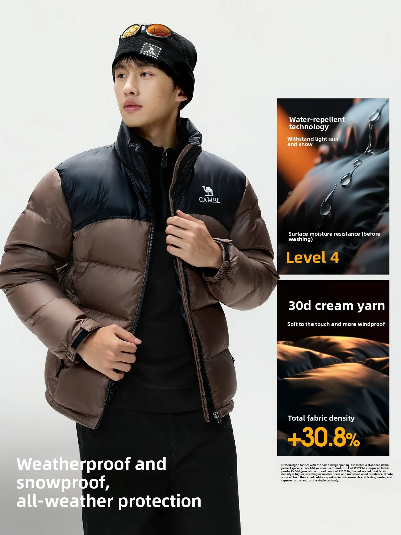 Golden Camel Winter New Waterproof Down Jacket Ultralight Warm 680FP Quick Dry Duck's Down Jacket Outdoor Camping Hiking Coat