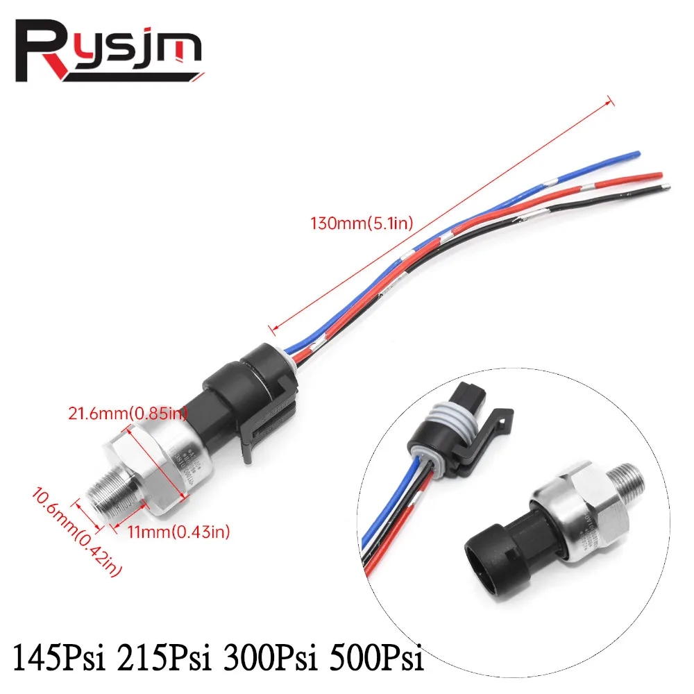 145Psi 215Psi 300Psi 500Psi DC5V 1/8NPT Pressure Sensor Transmitter Pressure Transducer Oil Fuel Air Press Sensors