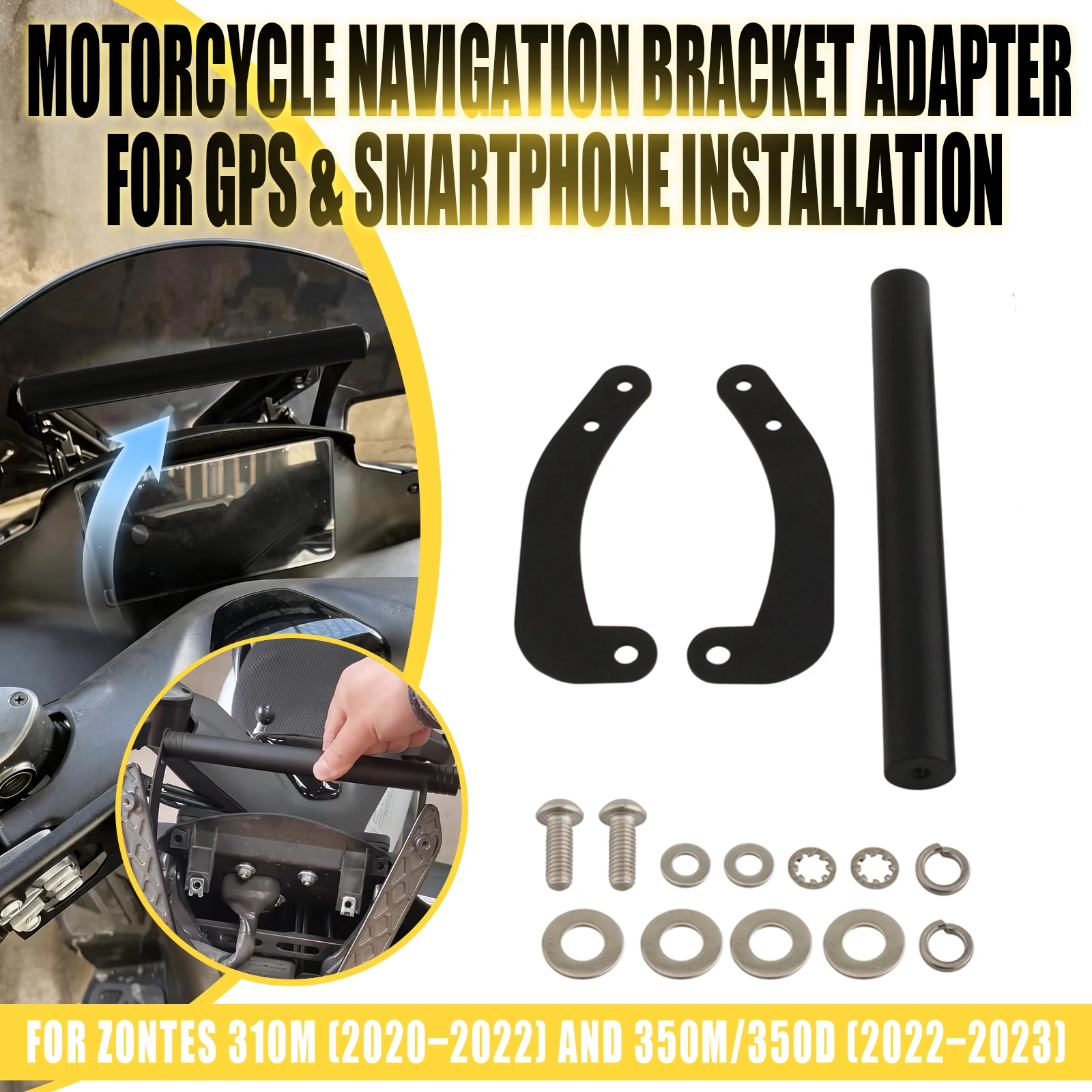 For Zontes 310M 2020-2022 350M 350D 2022-2023 Motorcycle GPS Navigation Bracket Mobile Phone Holder Stand Support Mount