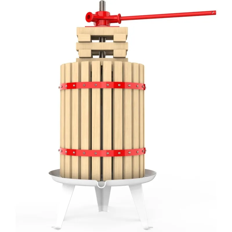 

4.75 Gallon Fruit Wine Press - 100% &Grape&Berries Crusher Manual Juice Maker for Kitchen, Solid Wood Basket