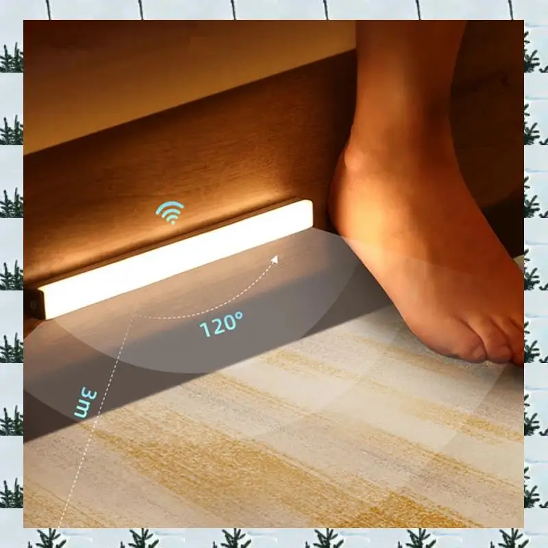 

ABLG One Light Three-Color LED Intelligent Human Body Induction Lamp Portable Rechargeable Night Light Long Magnetic Lamp