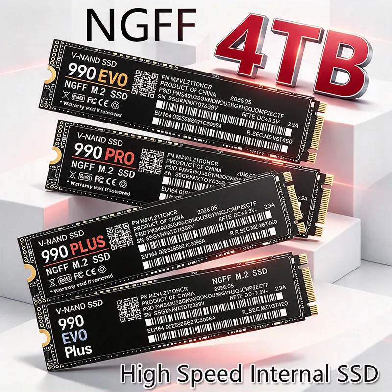 New 990 M.2 2280 NGFF SSD 500GB 2TB 4TB PCIe High-speed Fast Storage Disk For  Console Gaming Laptop Desktop PC