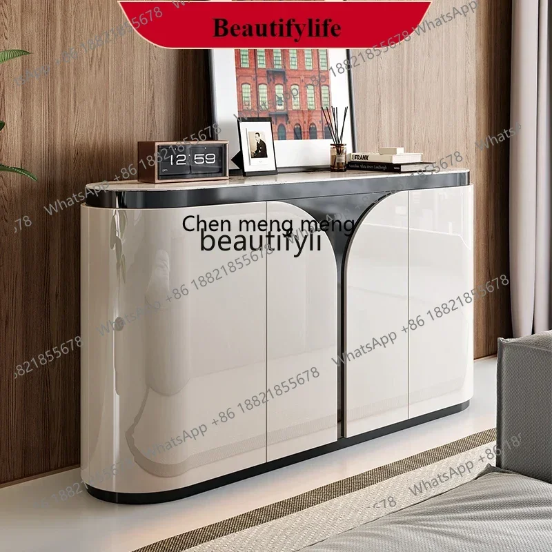 

G153 Italian light luxury meal side porch paint shoe cabinet storage simple side cabinet