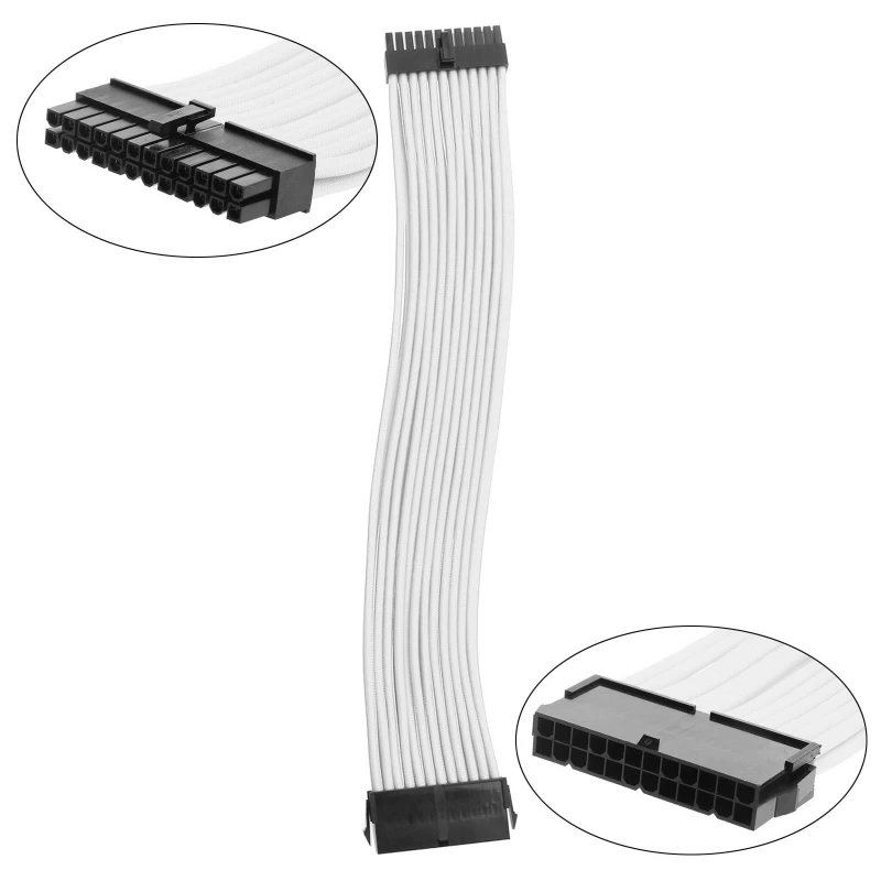 F19E Custom PSU Sleeved Cable Extension Kit 18AWG 24Pin ATX / 8 Pin GPU CPU 6Pin Power Supply with Combs 30CM/11.8in