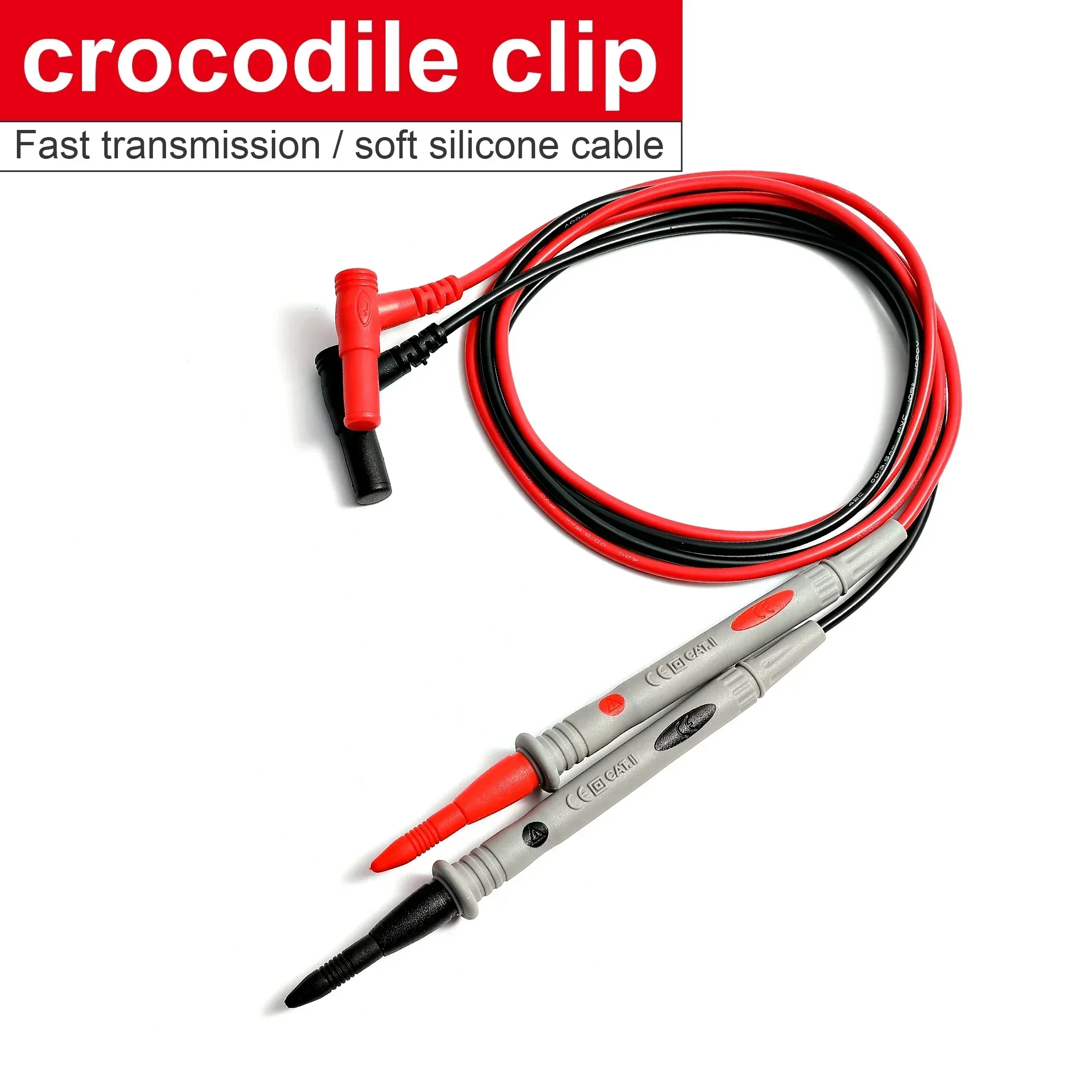 1000V 20A Probe Test Lead for Digital Multimeter,crocodile Clip, Needle Tip Meter, Multimeter Tester Lead Probe Wire Pen Cable