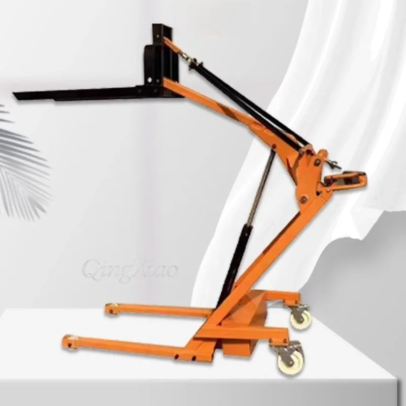 Curved Arm Mini Portable Hydraulic Stacker Truck  Logistics Moving Goods Loading Unloading Warehouse Material Lifting Handling