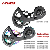 Juego de ruedas de polea Jockey de fibra de carbono para bicicleta, rodamiento de cerámica, desviadores traseros, rueda guía, 11 velocidades, 34T, Ultegra DURA ACE