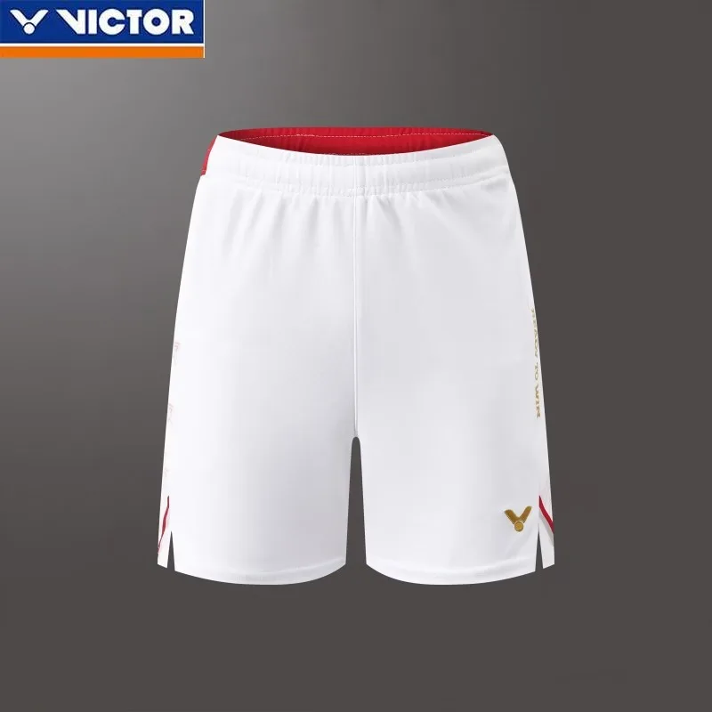 Victor 2025 New Men's and Women's Same Badminton Clothing, Sports Fitness Training, Breathable and Quick-drying Loose Shorts