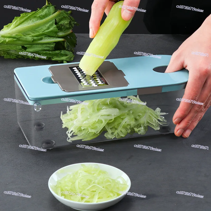 Multifunctional Eight-in-one Vegetable Cutter, Household Dicing, Slicing, Granulating, Shredding