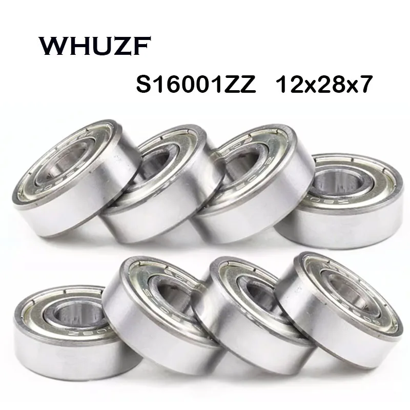 

S16001ZZ S16001RS 12*28*75 шт. подшипник ABEC-7 S16001ZZ S16001 2RS резиновый металлический уплотнительный тип радиальный подшипник из нержавеющей стали