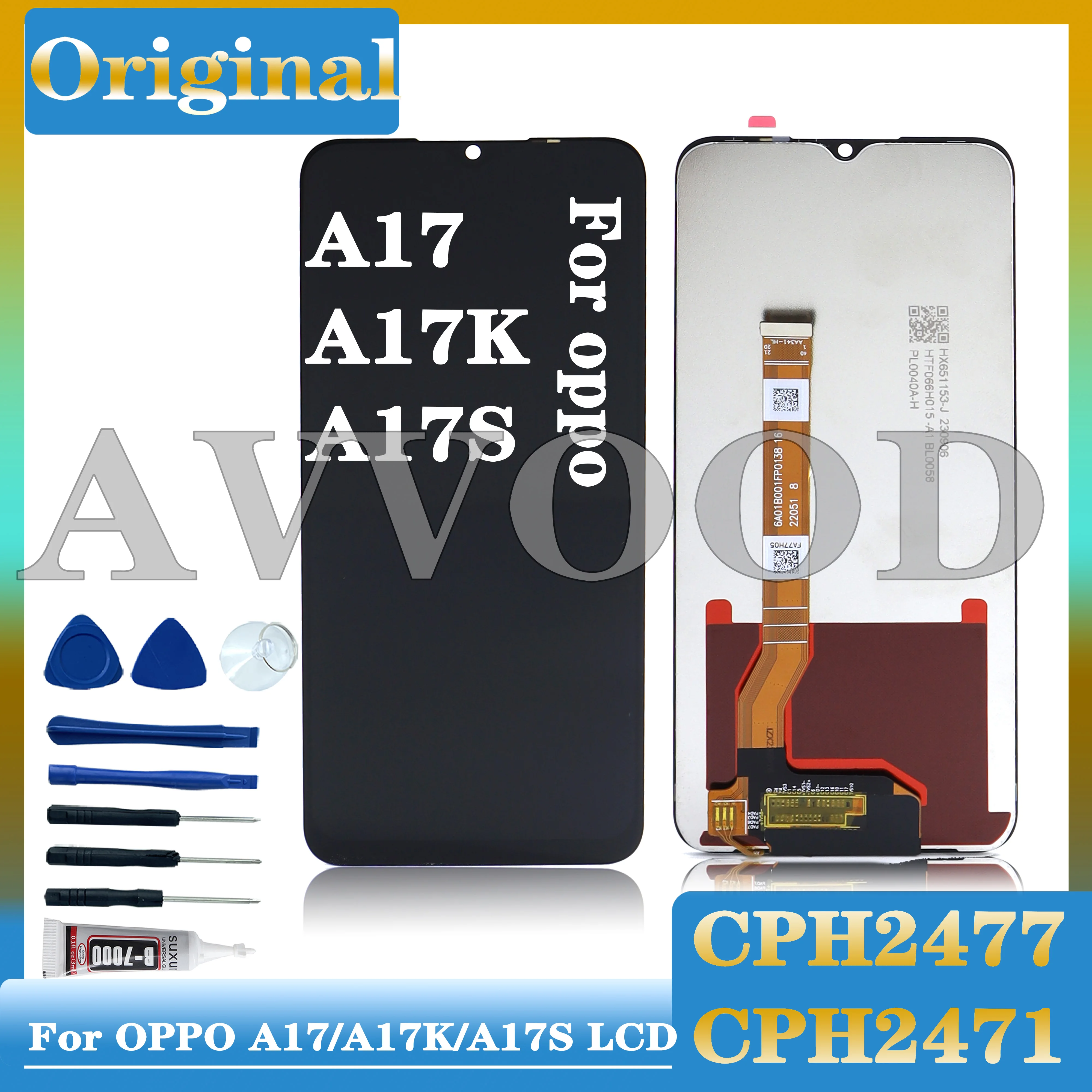 

Original For Oppo A17 A17K A17S LCD Display Display Screen Replacement For Oppo A17 Lcd CPH2477 Digital Touch Screen Assembly