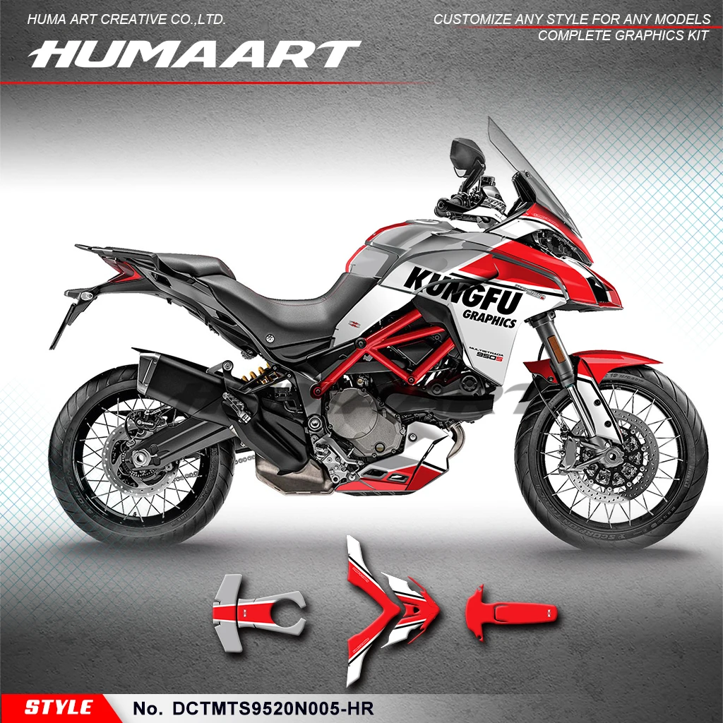 HUMAART Custom Motorcycle Graphics Stickers Complete for Ducati Multistrada 950 S MTS 950S 2020 2021,Protector