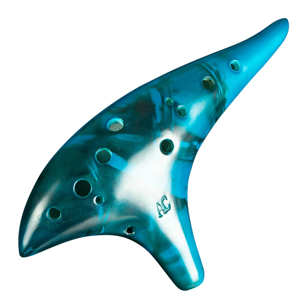 12 Hole Natural Ocarina Stable Intonation Alto C Tone Ocarina Flute with Protective Bag Instrument for Music Lover Beginner