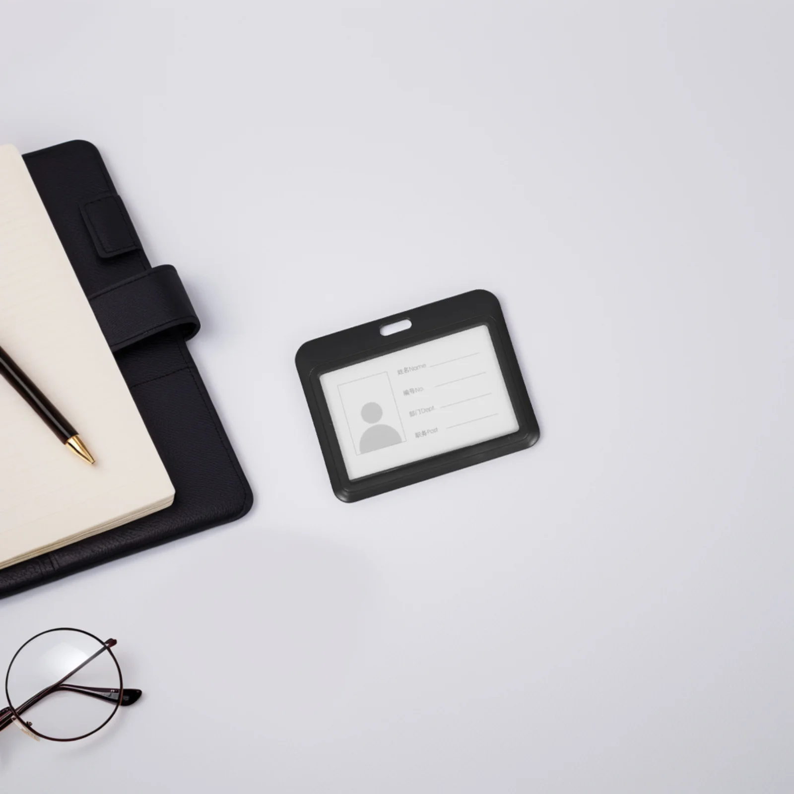 

6Pcs Sliding Plastic Id Badge Holder Transparent Card Protector Easy Access Work Office Name Badge Holder Heavy Duty