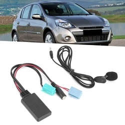 6Pin Bluetooth Audio Cable Car Stereo AUX‑IN Adapter with Microphone Fit for Clio/Espace/Megane Bluetooth Audio Cable