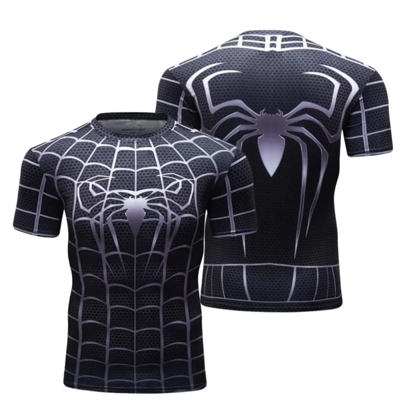 2026 Superhelden-Spinnen-Print 3D-Druck Herren Kurzarm Schnelltrocknendes Fitness-T-Shirt Rollenspiel-Kleidung Oberteil Familien-Set – Detail 14
