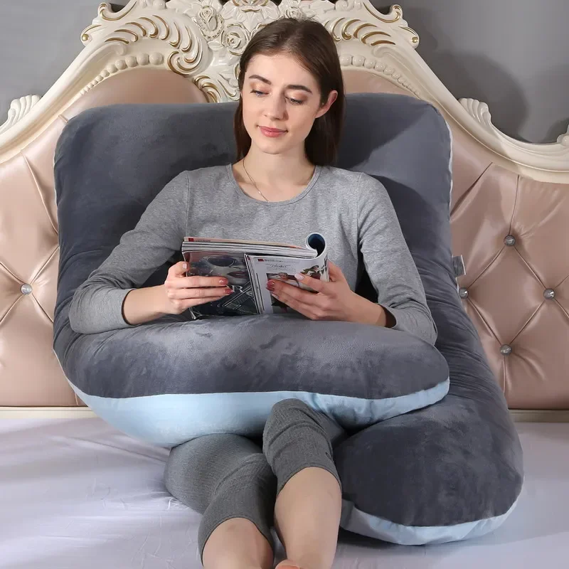 Big Soft Pregnancy Pillow Gravida U Type J Nursing Lumbar Pillow Multi Function Side Protect Cushion for Pregnant Women Dropship