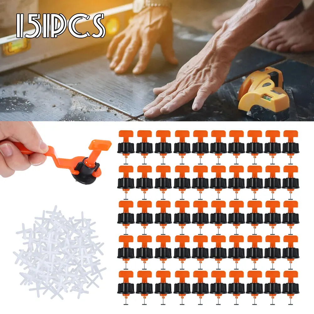 System Kit 50pcs Tile Leveler Spacers 100pcs Cross Tile GapWrench Reusable Ceramic Tile Installation Tool for Building