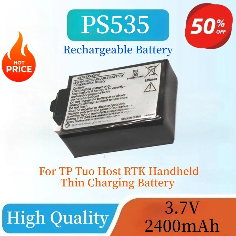 

Brand New PS535 3.7V 2400mAh Rechargeable Li-ion Battery Suitable for TP Tuo Host RTK Handheld Thin Charging Battery